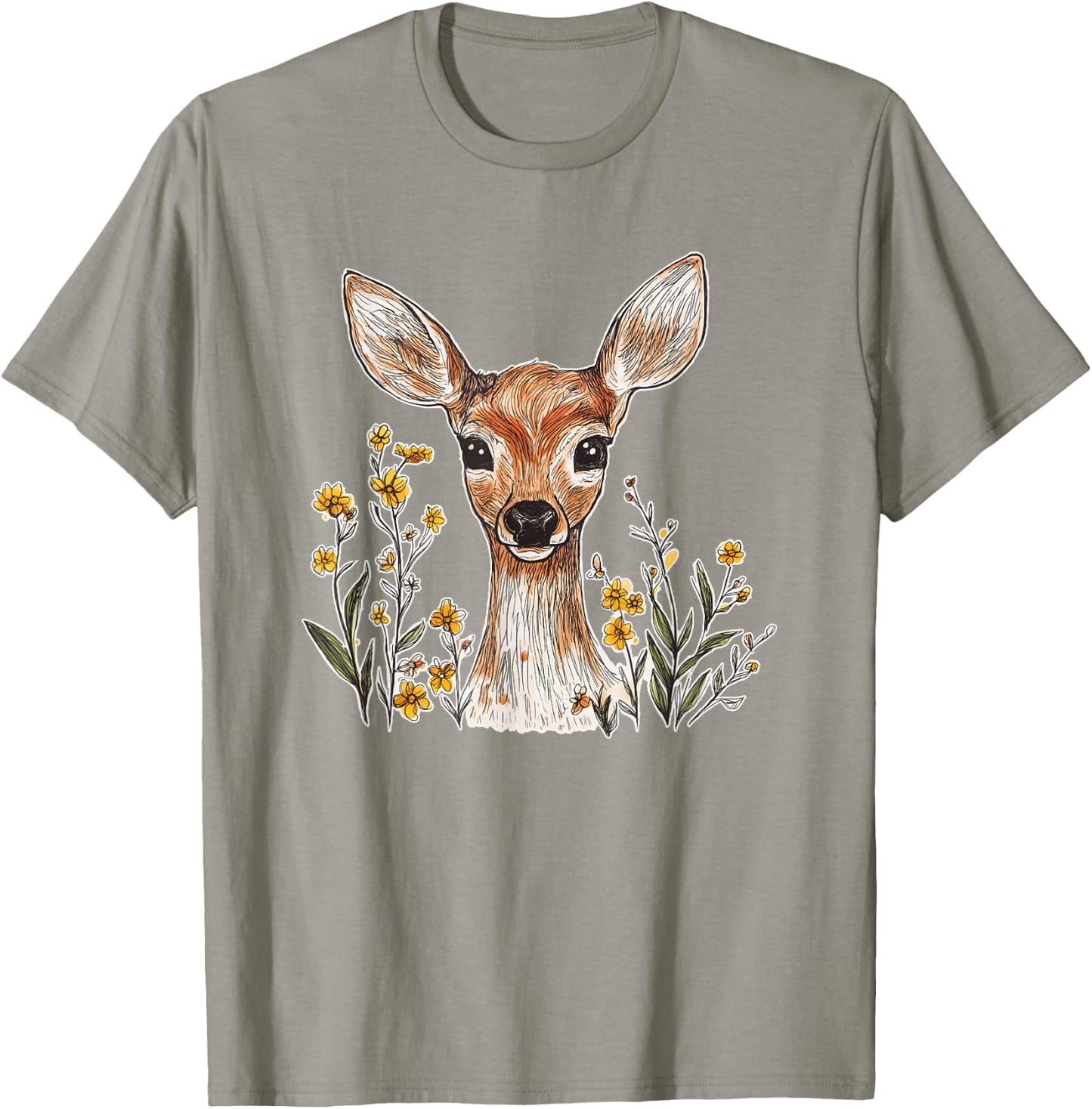 Cute Deer Fawn Cute T-Shirt - T-Shirt | Sand