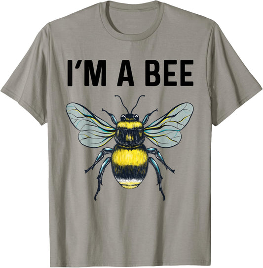 Halloween Bee Costume I'm Bee Women Kids Boys Girls T-Shirt - T-Shirt | Sand