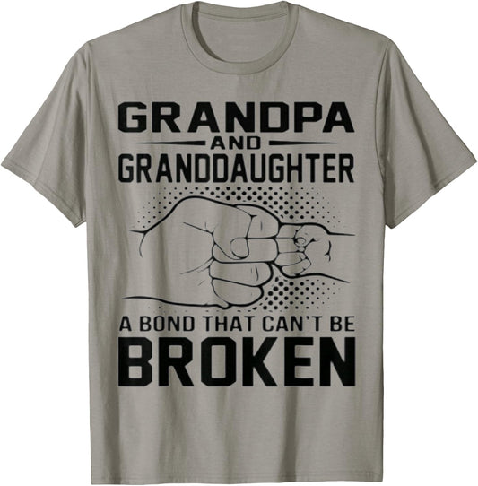 Grandpa & Granddaughter A Bond That Can't Be Broken T-Shirt - T-Shirt | Sand