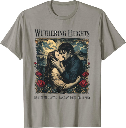 Wuthering Heights Gothic Book Lover Classic Literature T-Shirt - T-Shirt | Sand