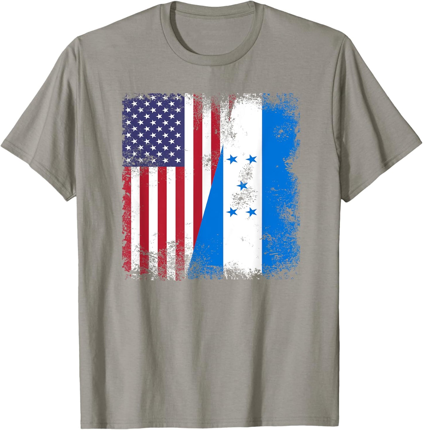 Half Honduran Flag | Vintage Honduras USA Gift T-Shirt - T-Shirt | Sand