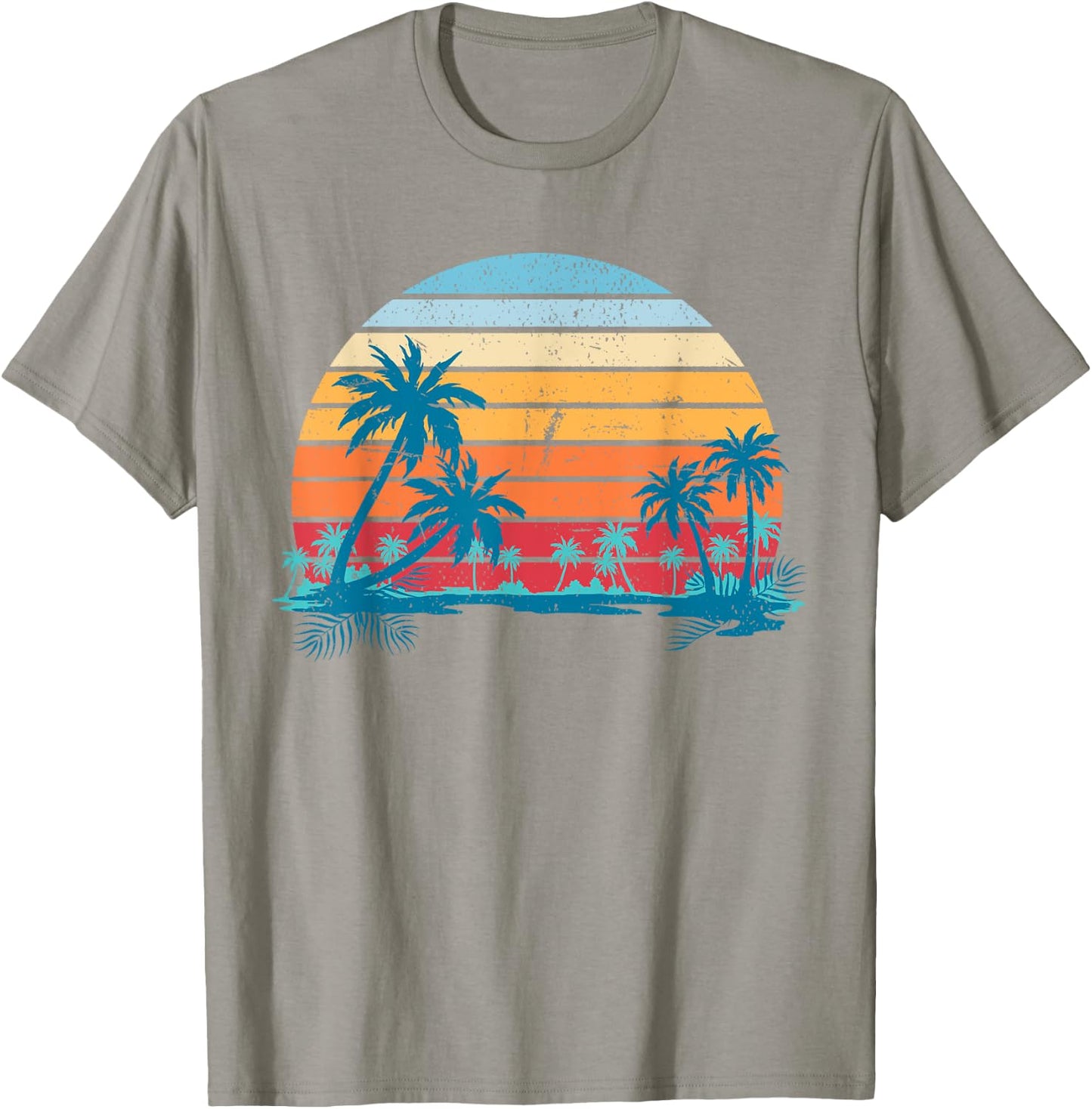 Sunset Beach Palms Summer Vibes Retro Tropical Summer Men Women Girls Kids T-Shirt - T-Shirt | Sand