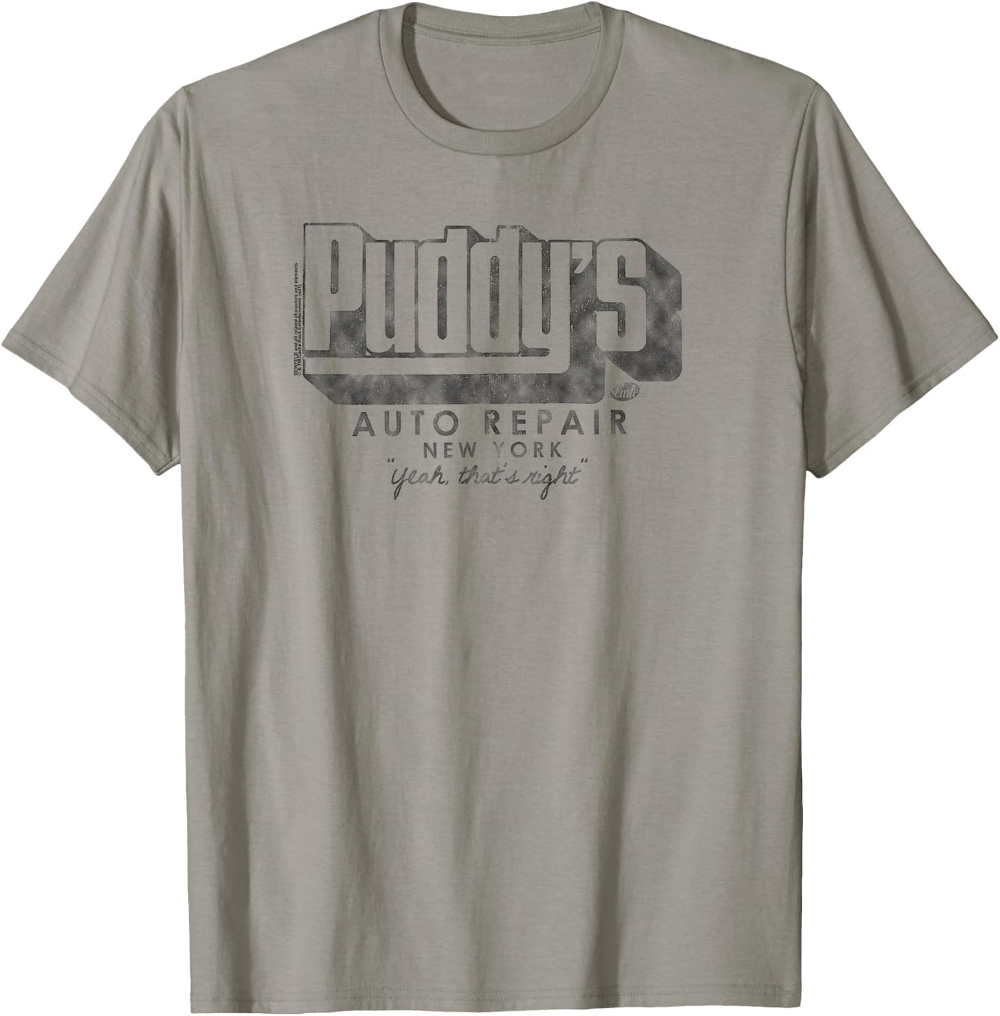 Seinfeld Puddy's Auto Repair New York Funny 90's TV Show T-Shirt - T-Shirt | Sand