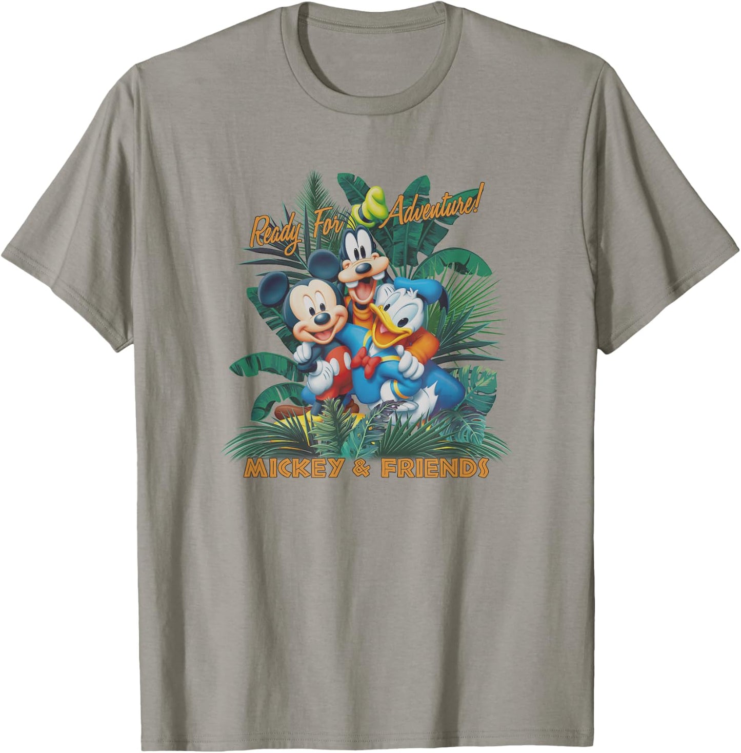 Disney Mickey Classic Adventure Group Tropical T-Shirt - T-Shirt | Sand