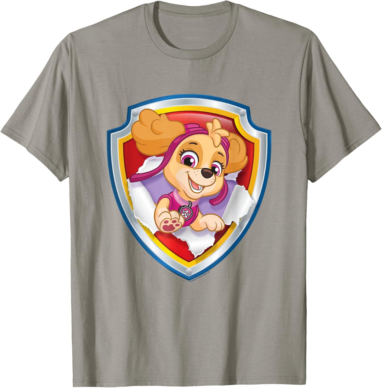 Paw Patrol Skye Torn Badge T-Shirt - T-Shirt | Sand