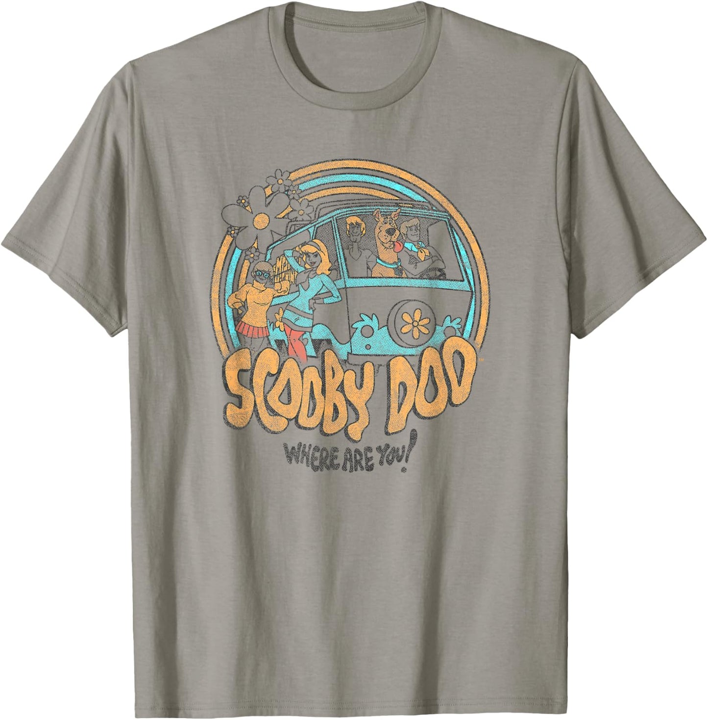 Scooby-Doo Vintage Floral Gang Poster T-Shirt - T-Shirt | Sand