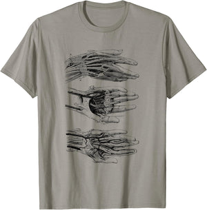 Arteries of the Human Hand Vintage Anatomy T-Shirt - T-Shirt | Sand