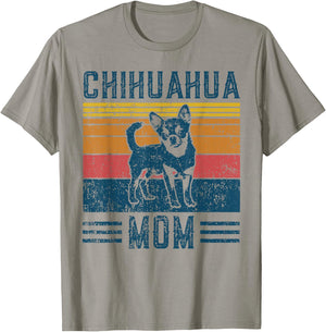 Dog Chihuahua Mom - Vintage Chihuahua Mom Women Kids T-Shirt - T-Shirt | Sand
