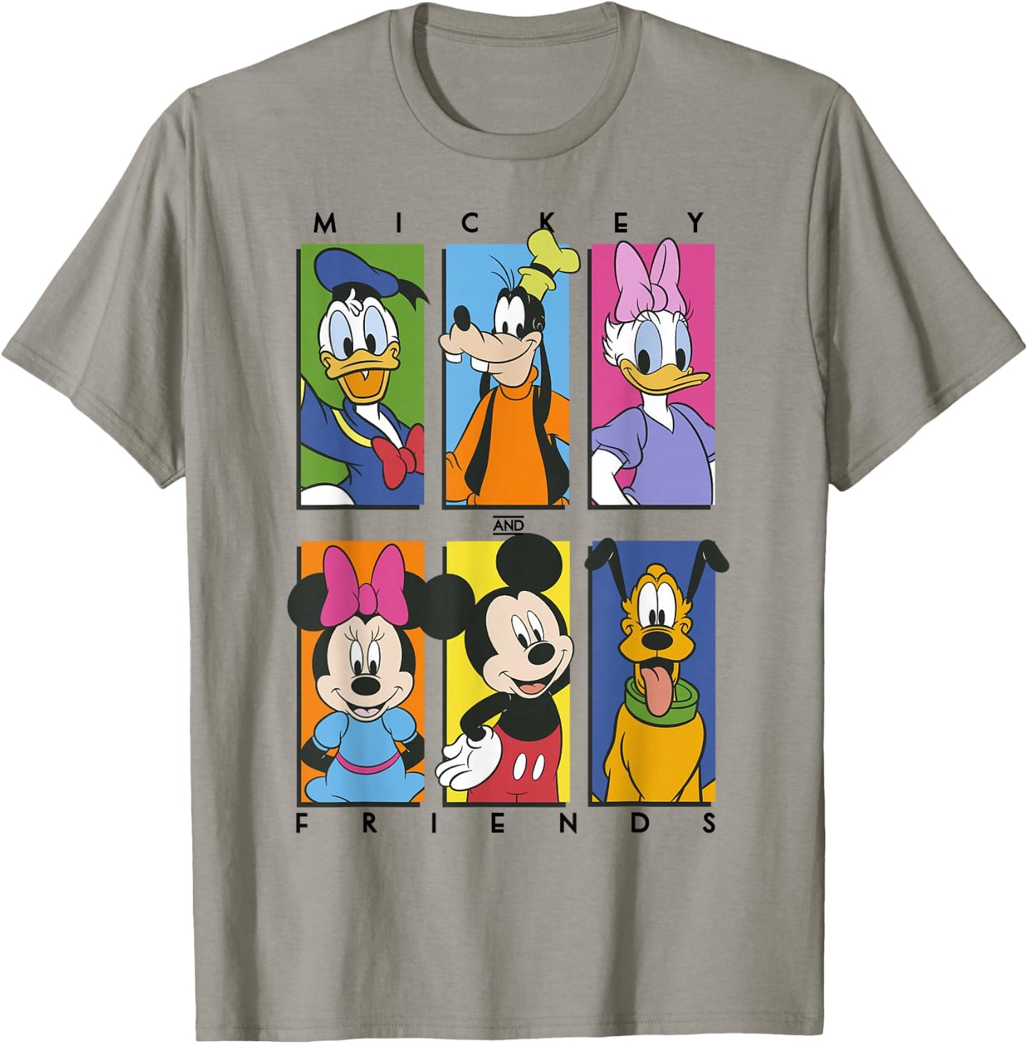 Disney Mickey and Friends Group Shot Panels T-Shirt - T-Shirt | Sand