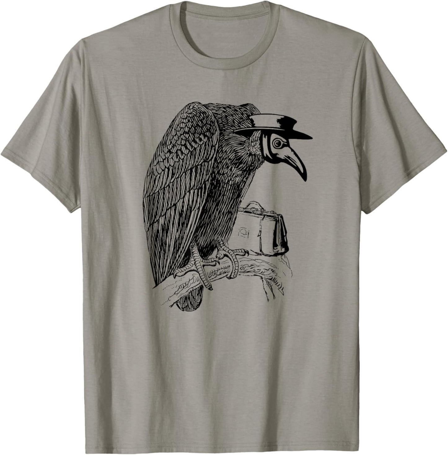 Vulture Plague Doctor Medieval Macabre T-Shirt - T-Shirt | Sand