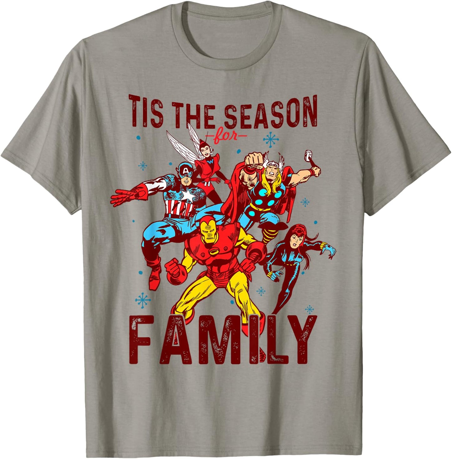 Marvel Avengers The Family Season Group Christmas T-Shirt - T-Shirt | Sand
