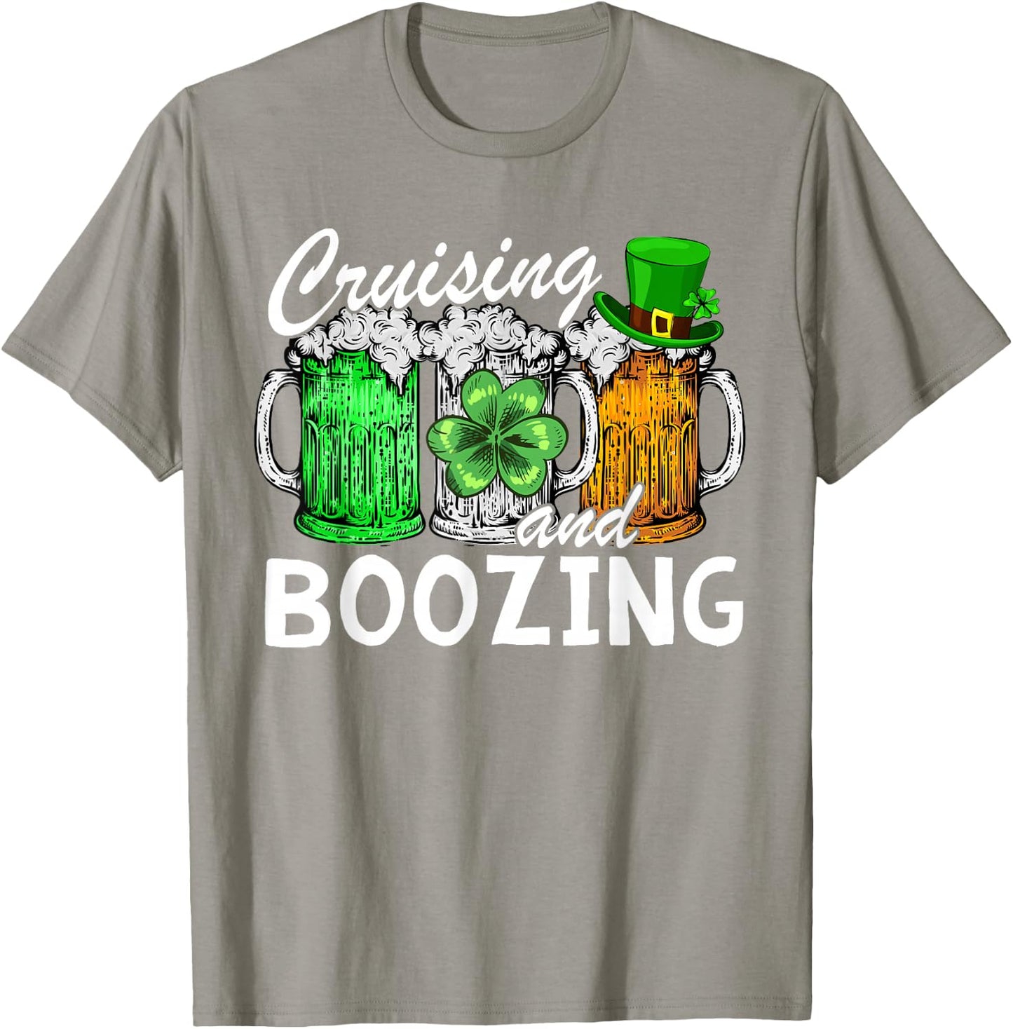 Cruising Boozing Funny St Patricks Day Cruise Irish Drinking T-Shirt - T-Shirt | Sand