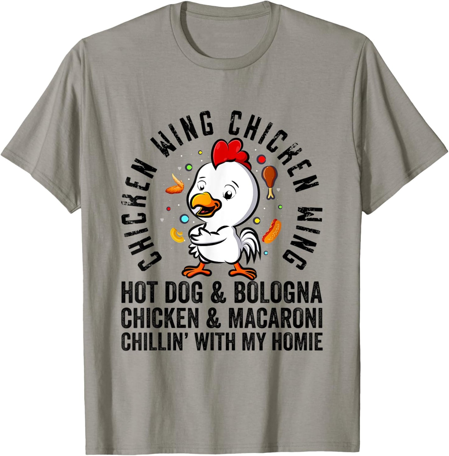 Chicken Wing Chicken Wing Hot Dog and Bologna Shirt Funny T-Shirt - T-Shirt | Sand