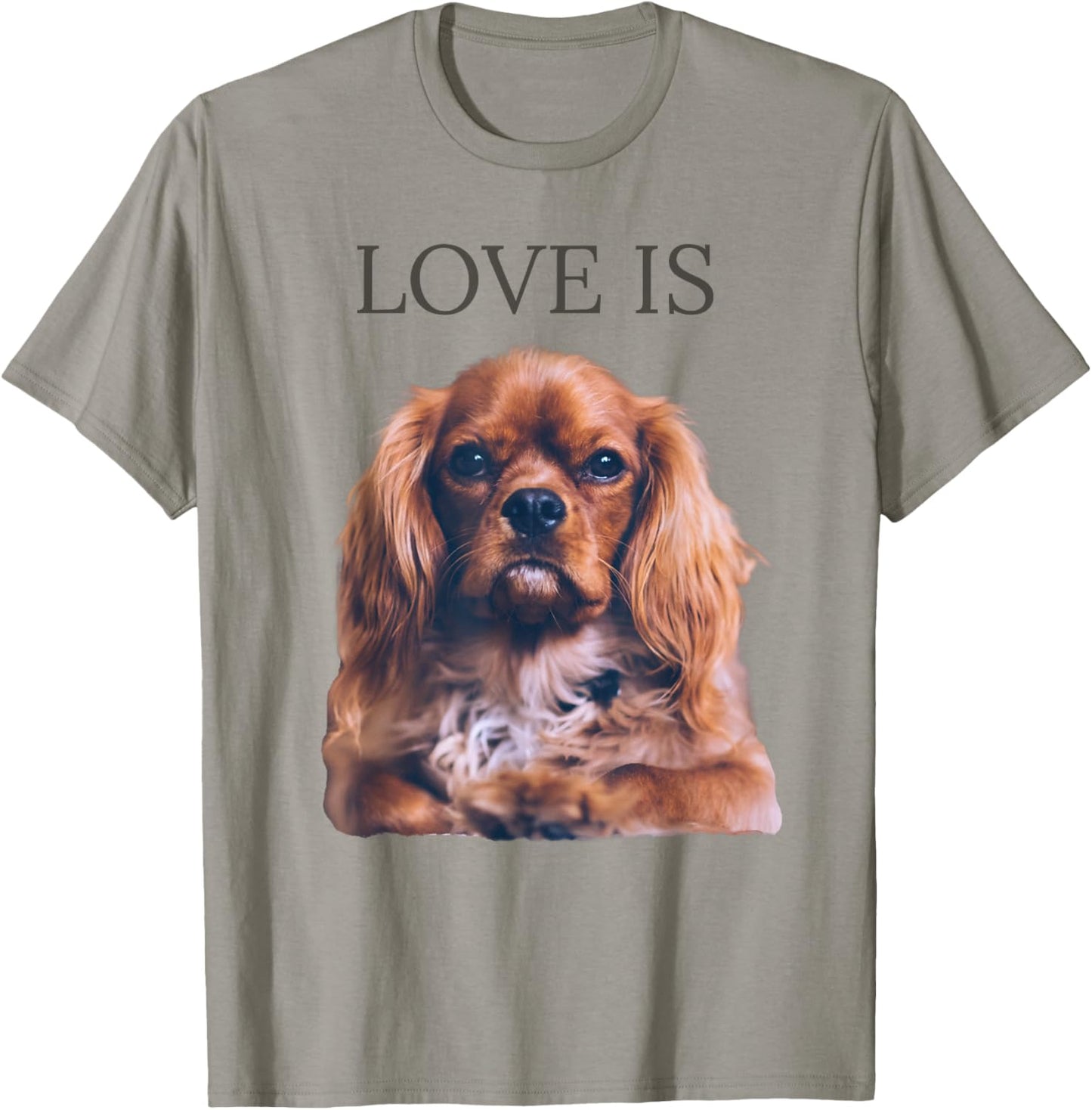Cavalier King Charles Spaniel Shirt Men Women Dog Mom Dad T-Shirt - T-Shirt | Sand
