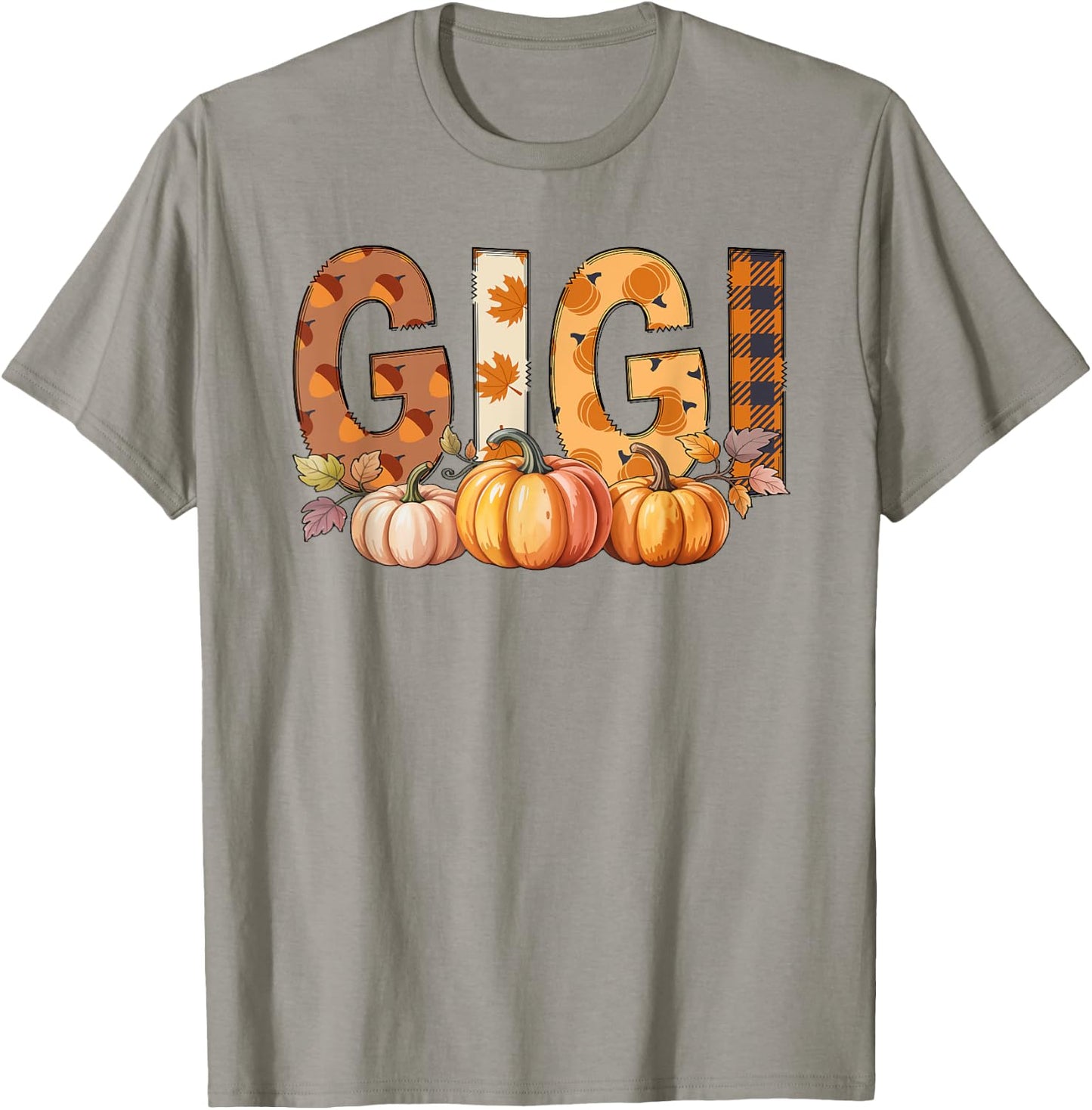 Gigi Pumpkin Autumn Fall Grandma Women's Men Women T-Shirt - T-Shirt | Sand