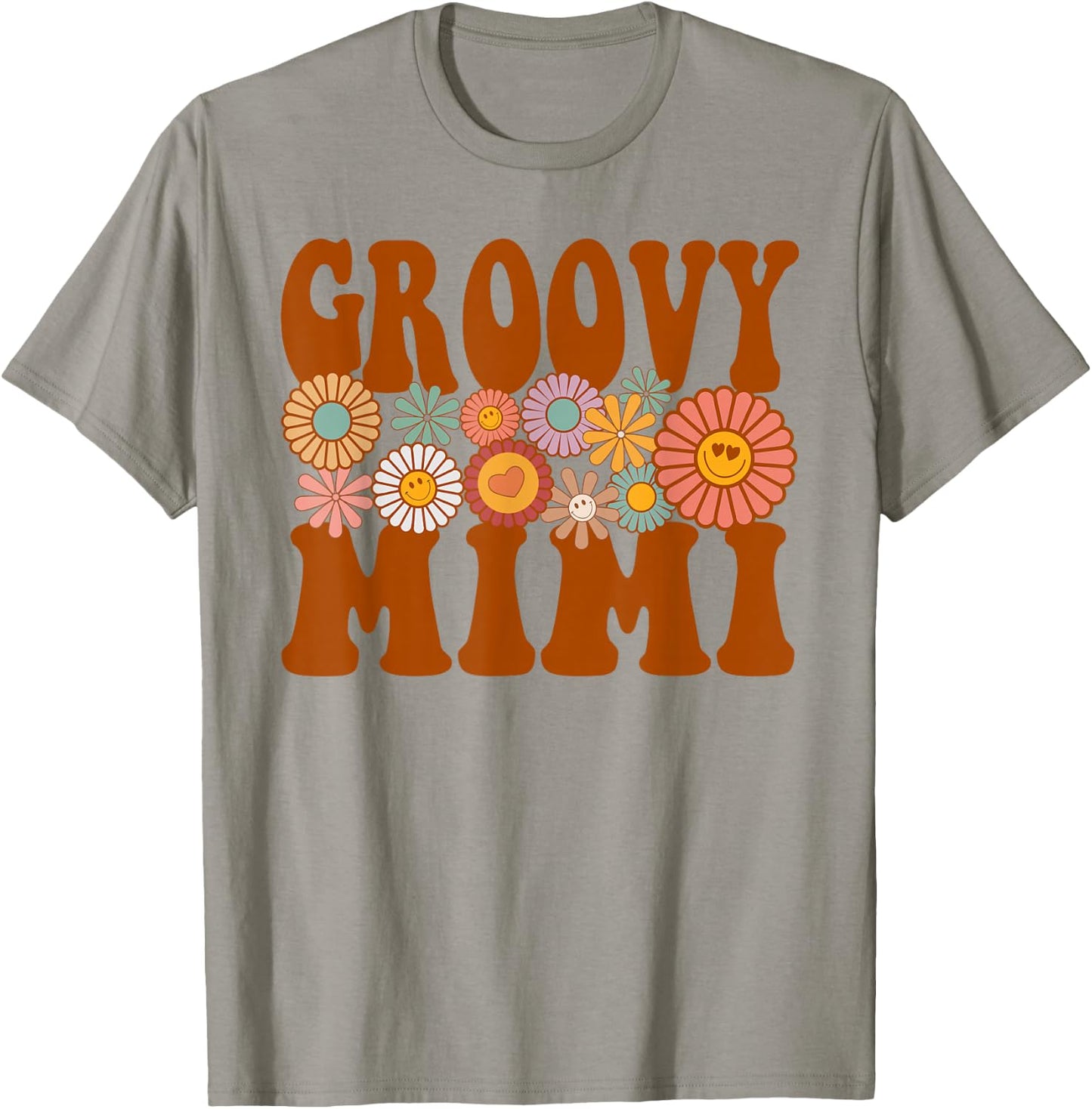 Retro Groovy Mimi Matching Family 1st Birthday Party T-Shirt - T-Shirt | Sand