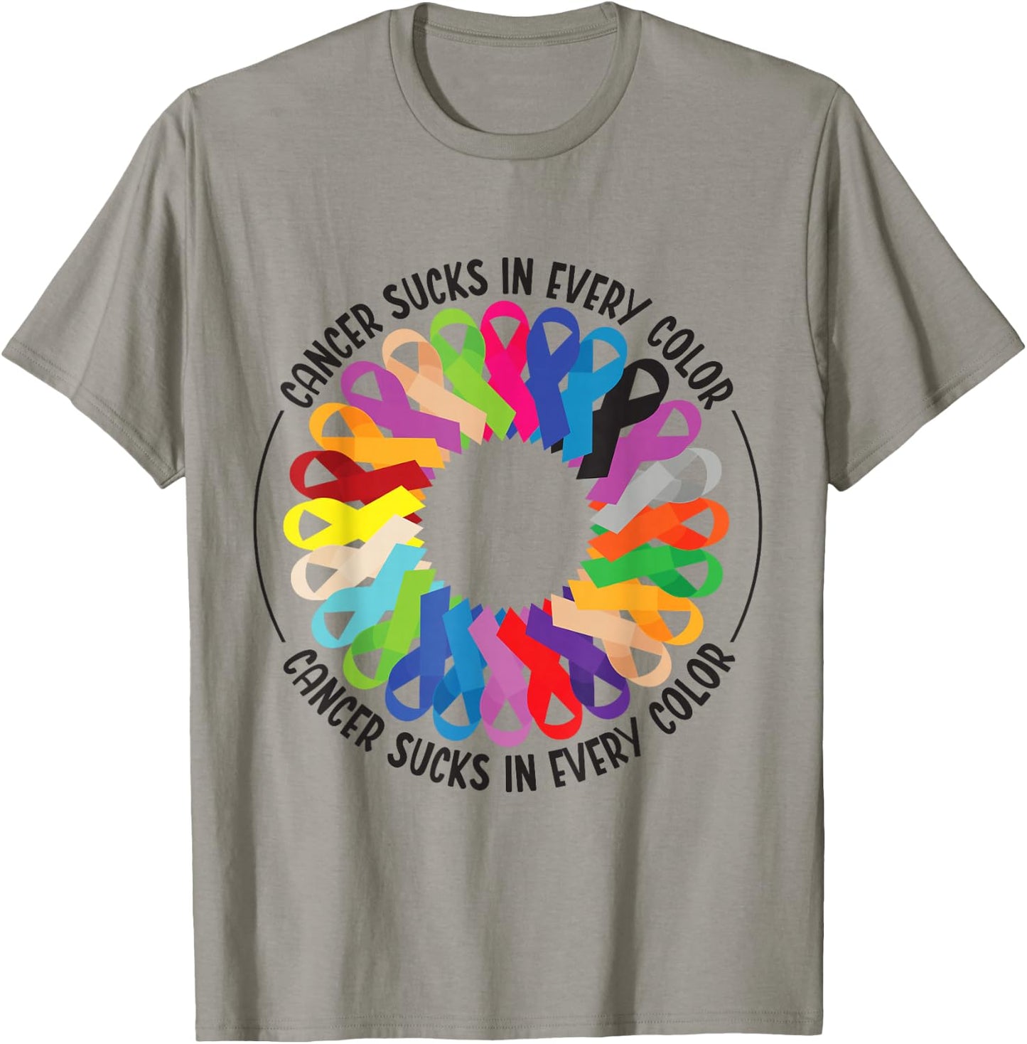 Cancer Sucks In Every Color Fighter | Funk Cancer T-Shirt - T-Shirt | Sand