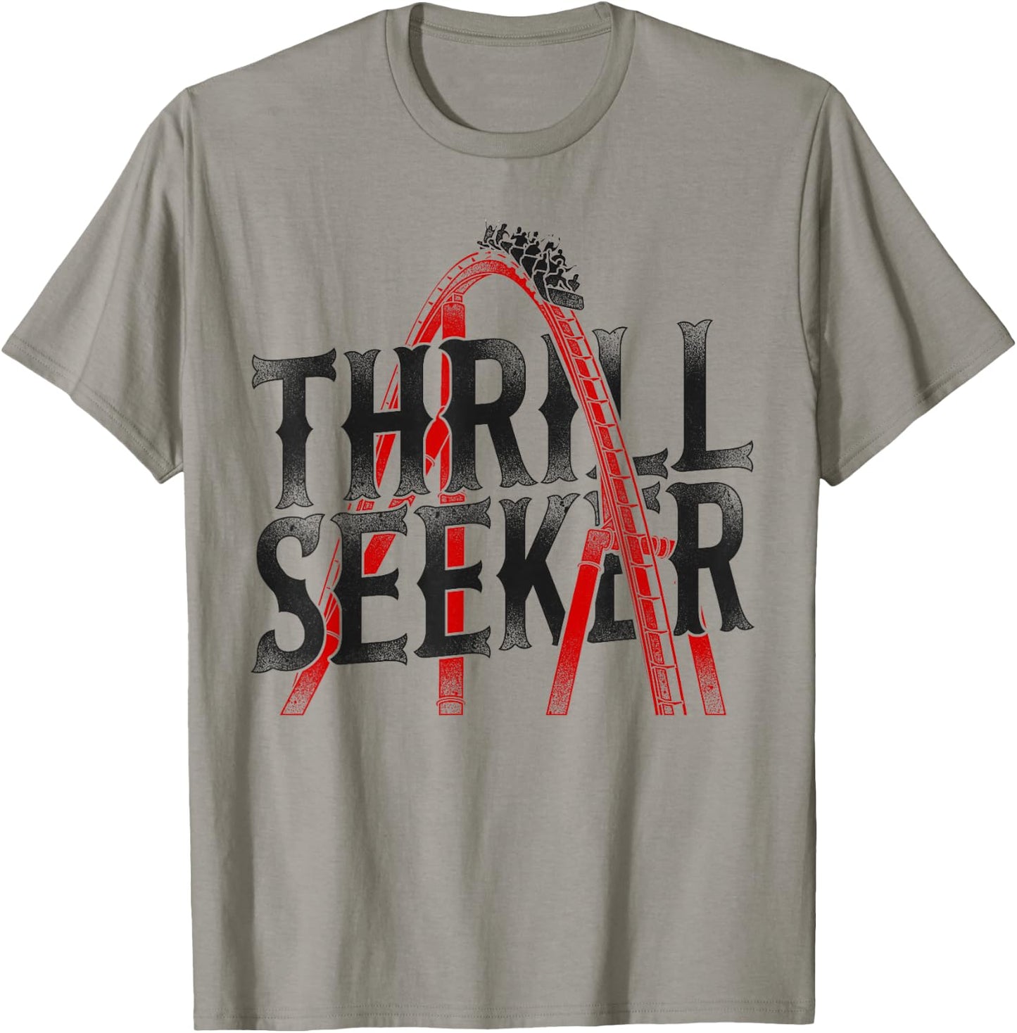 Roller Coaster Vintage Thrill Seeker T-Shirt - T-Shirt | Sand