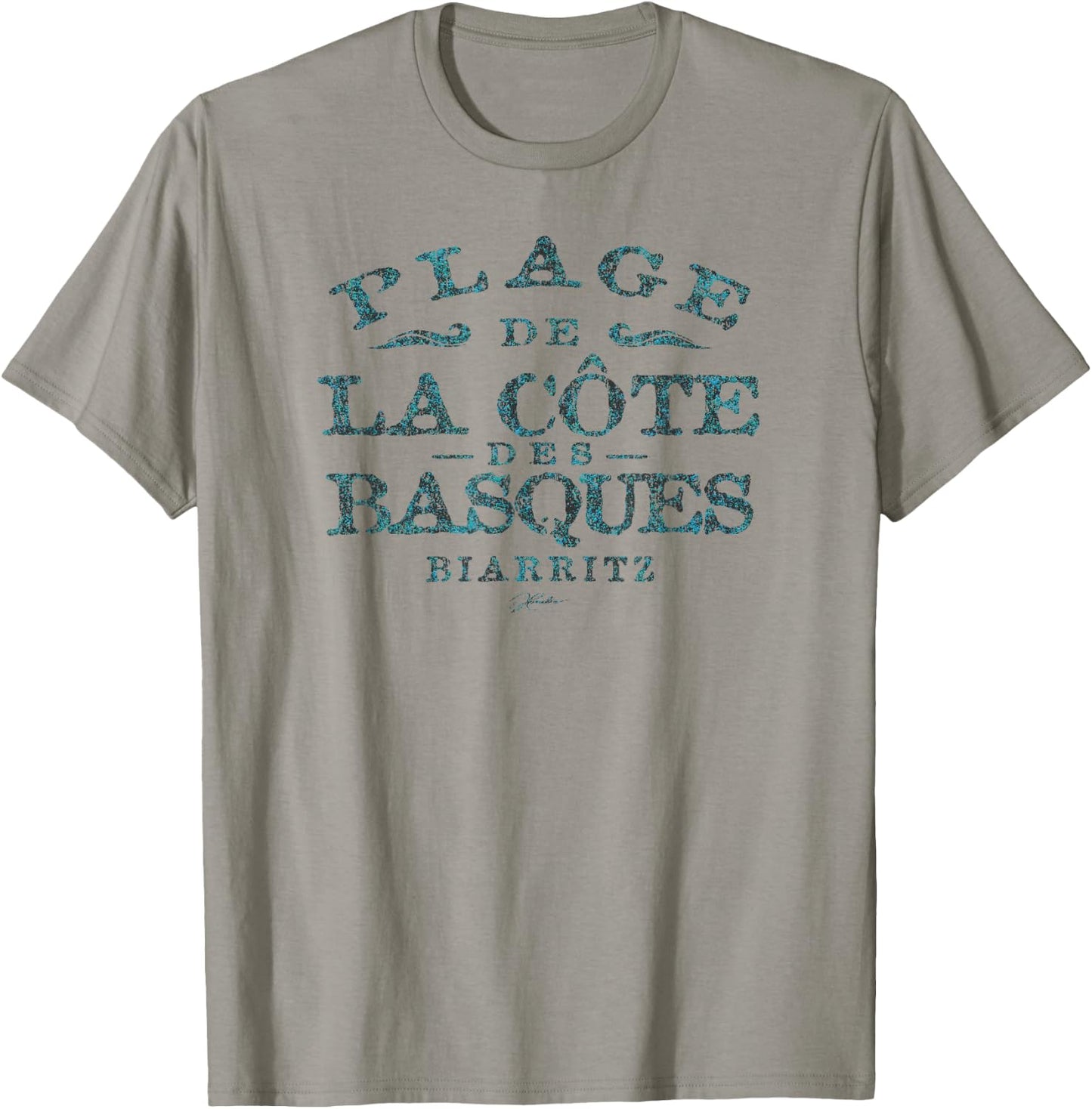 JCombs: Cote des Basques Beach, Biarritz, France T-Shirt - T-Shirt | Sand