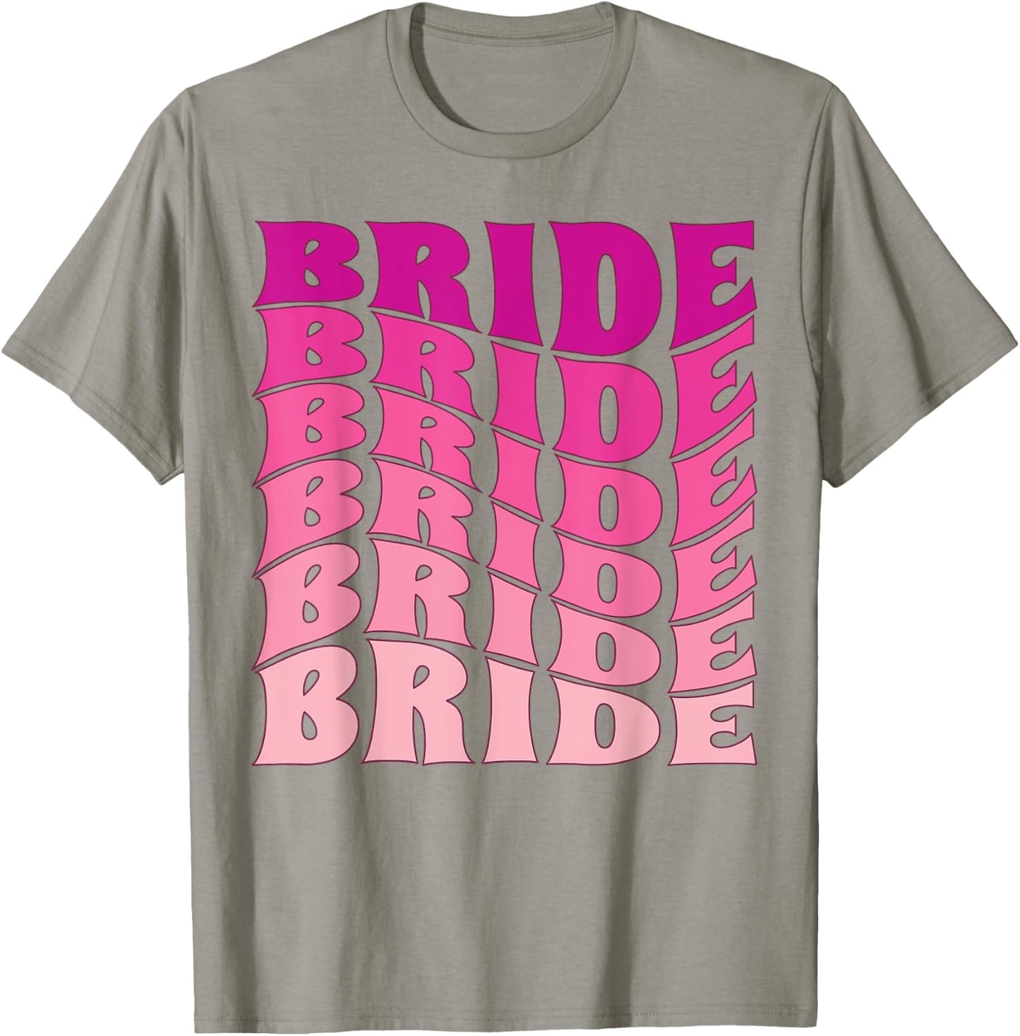 Bride Bachelorette Party Wedding Bridal, Retro Groovy Bride T-Shirt - T-Shirt | Sand