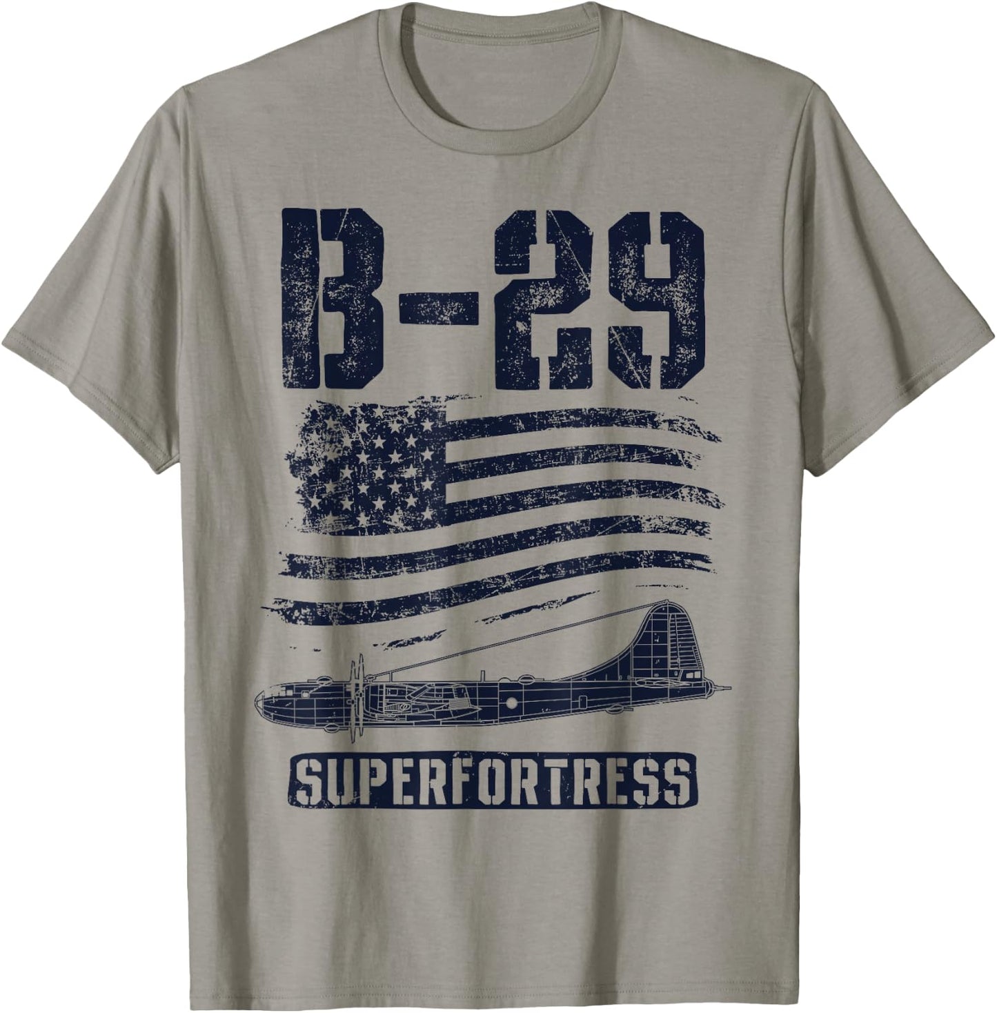 B-29 Superfortress Bomber Airplane Pilot Gifts World War II T-Shirt - T-Shirt | Sand