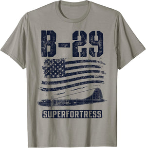 B-29 Superfortress Bomber Airplane Pilot Gifts World War II T-Shirt - T-Shirt | Sand