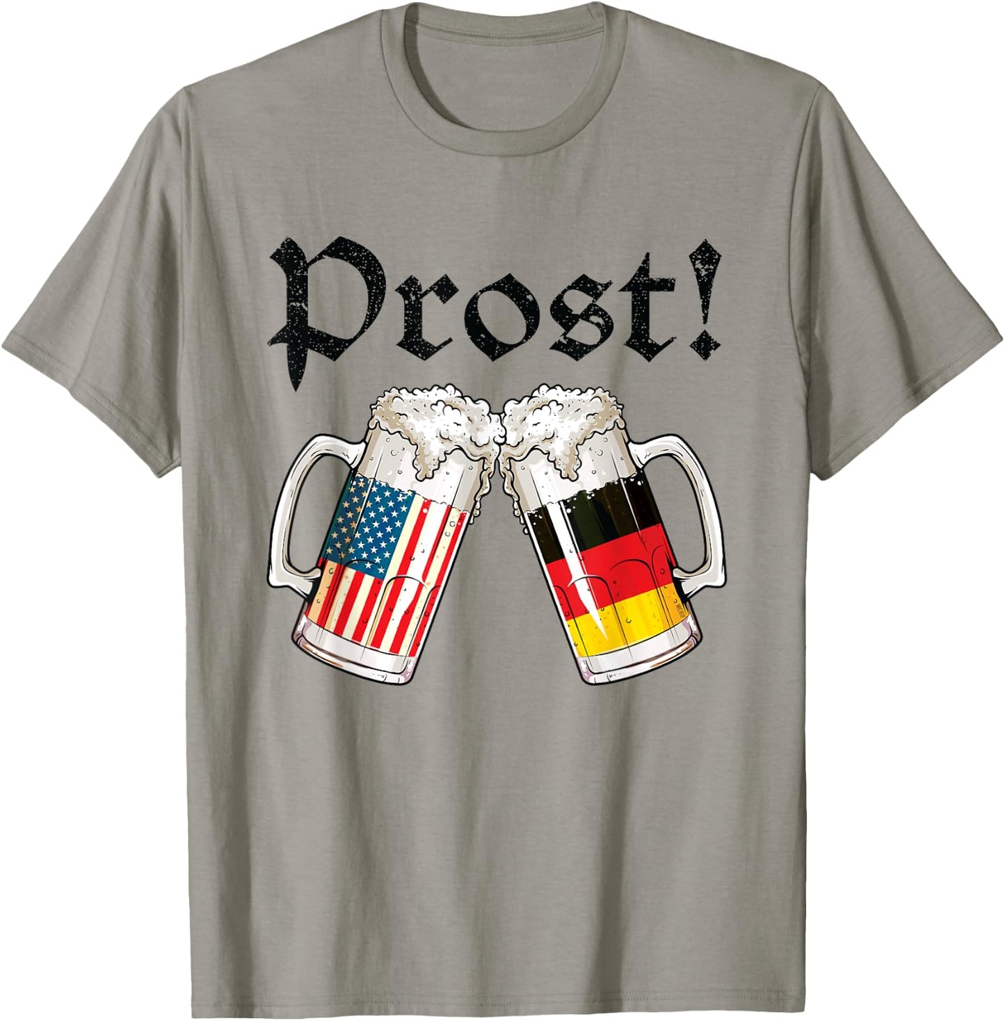 Oktoberfest Shirt American German Flag Beer Prost T-Shirt - T-Shirt | Sand