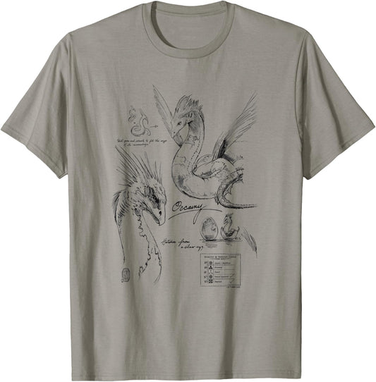 Fantastic Beasts Occamy Profile Poster T-Shirt - T-Shirt | Sand
