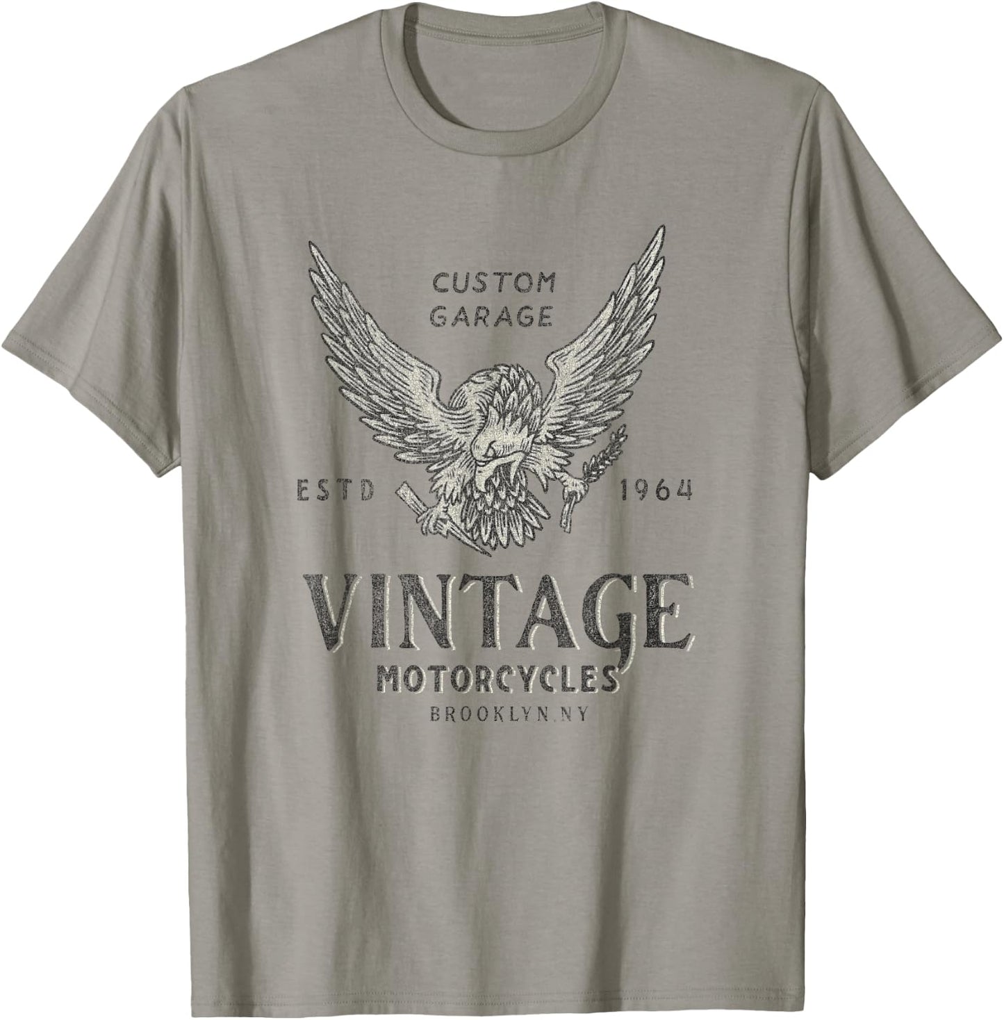 Trendy Vintage Motorcycles Brooklyn, NY Custom Garage T-Shirt - T-Shirt | Sand