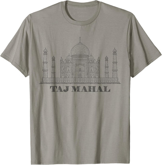 India Shirt Taj Mahal Mausoleum Mandala Shirt T-Shirt - T-Shirt | Sand
