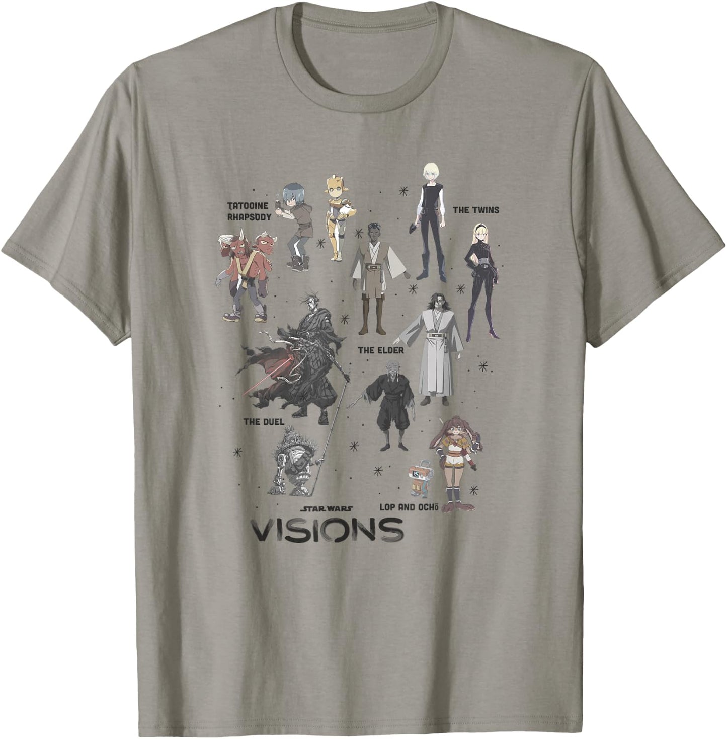 Star Wars Visions Textbook Character Poster T-Shirt - T-Shirt | Sand