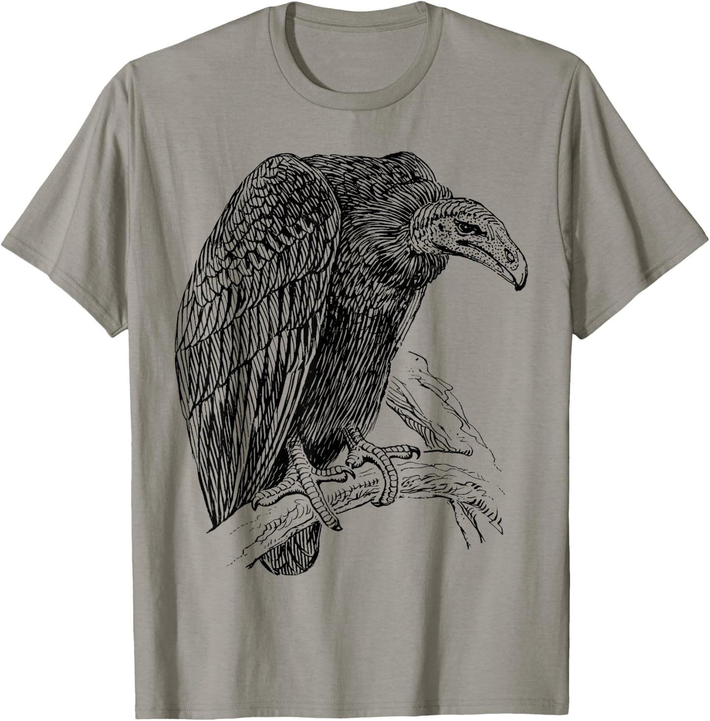 Turkey Vulture Bird Perched T-Shirt - T-Shirt | Sand