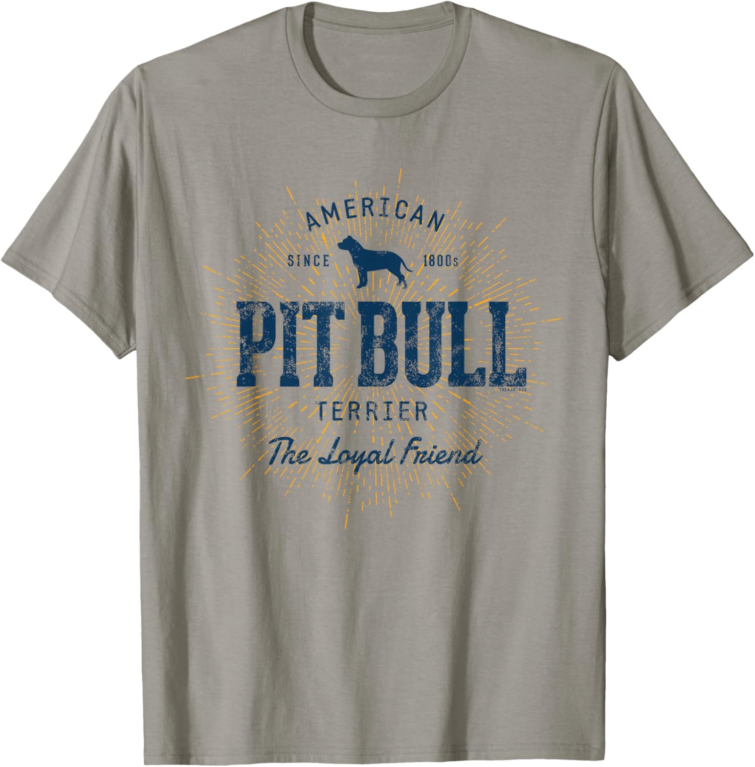 Pit Bull Vintage American Pit Bull Terrier T-Shirt - T-Shirt | Sand