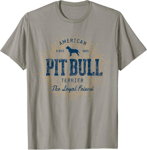 Pit Bull Vintage American Pit Bull Terrier T-Shirt - T-Shirt | Sand