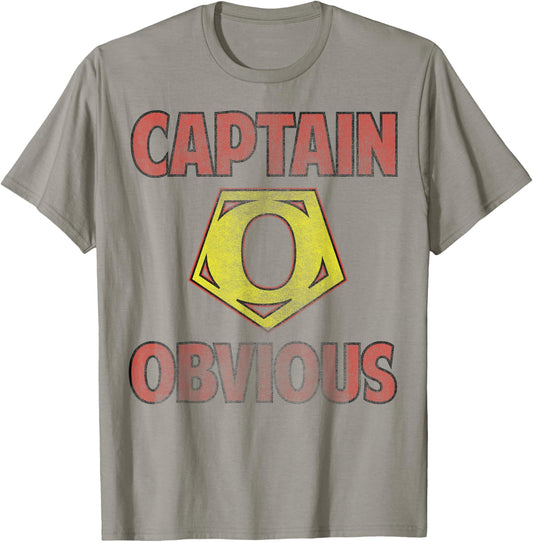 Captain Obvious Funny T-Shirt - T-Shirt | Sand