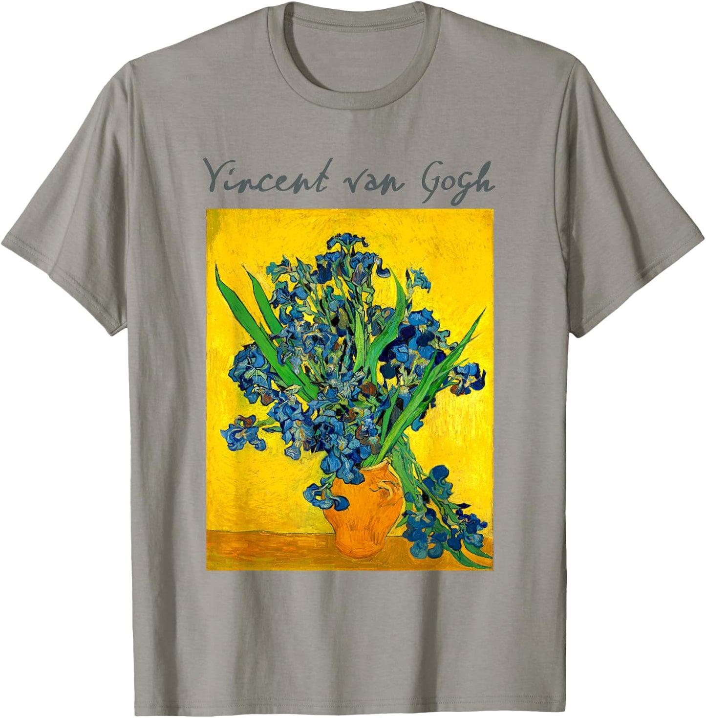 Famous Art Irises Painting Artist Van Gogh T-Shirt - T-Shirt | Sand