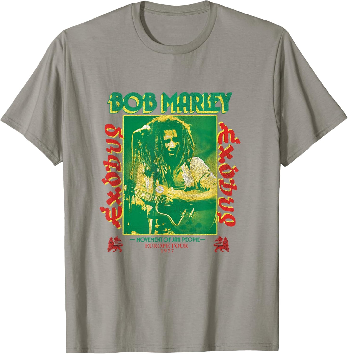Bob Marley Exodus Movement of Jah People Guitar White Small T-Shirt - T-Shirt | Sand