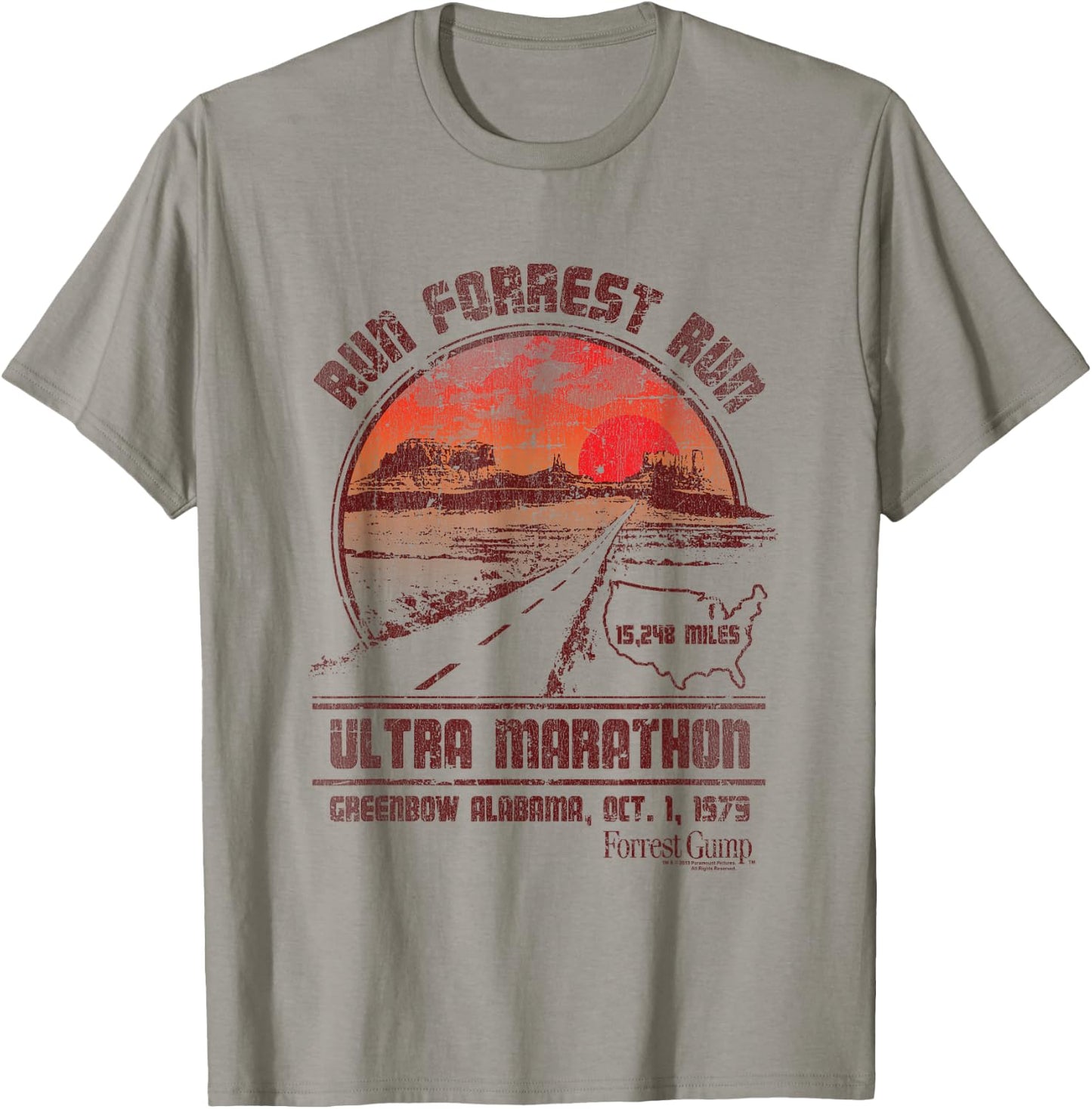 Forrest Gump Ultra Marathon T-Shirt - T-Shirt | Sand