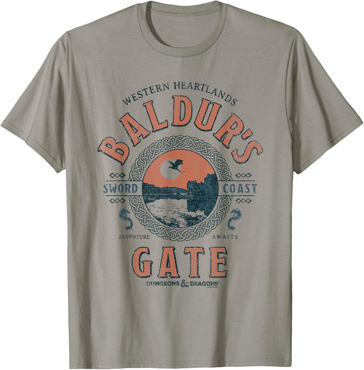Dungeons & Dragons Adventure Awaits at Baldur's Gate T-Shirt - T-Shirt | Sand