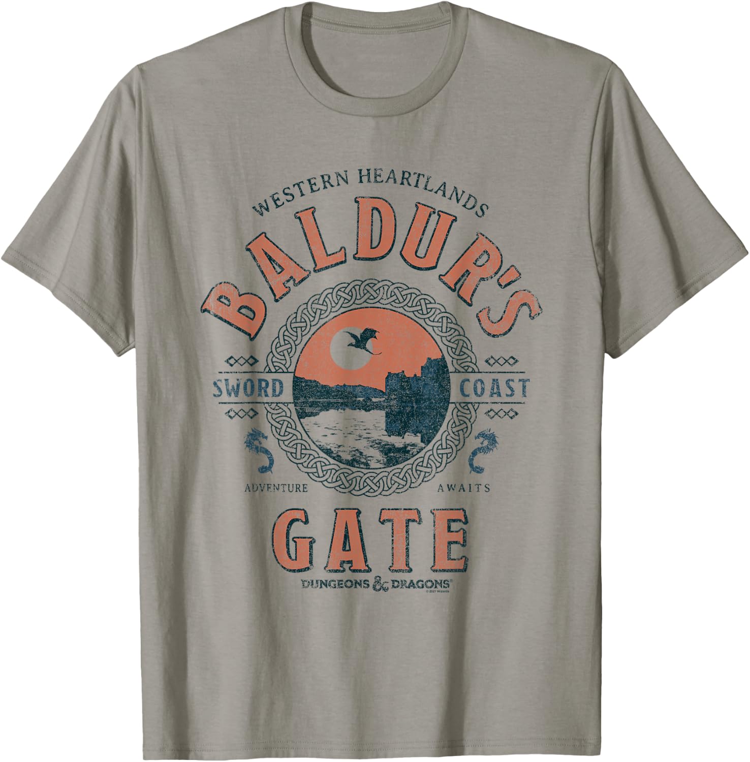Dungeons & Dragons Adventure Awaits at Baldur's Gate T-Shirt - T-Shirt | Sand