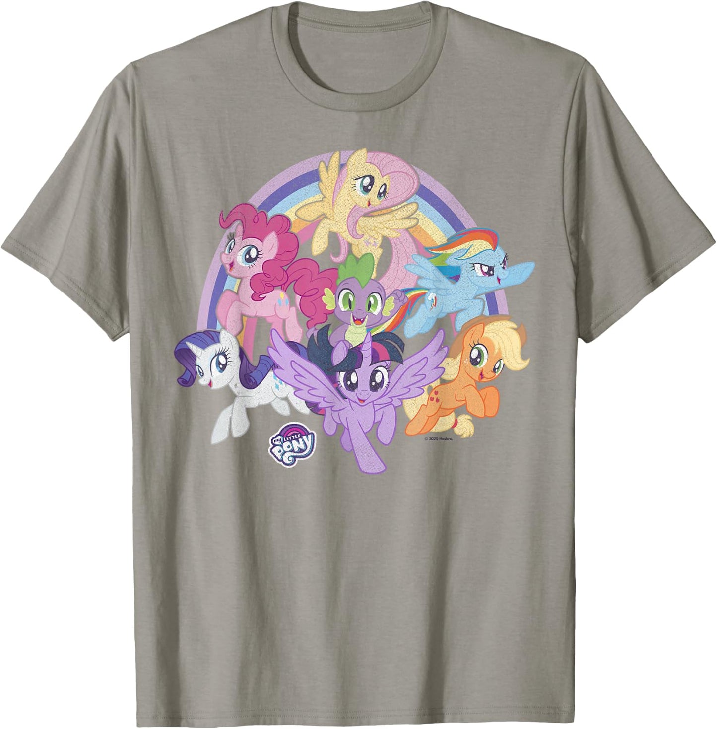 My Little Pony: Friendship is Magic Rainbow Pony Group Shot T-Shirt - T-Shirt | Sand