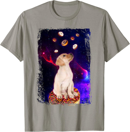 Lab Shirt Boys Girls Lab Space Dog - Puppy Lovers Kid Girl T-Shirt - T-Shirt | Sand