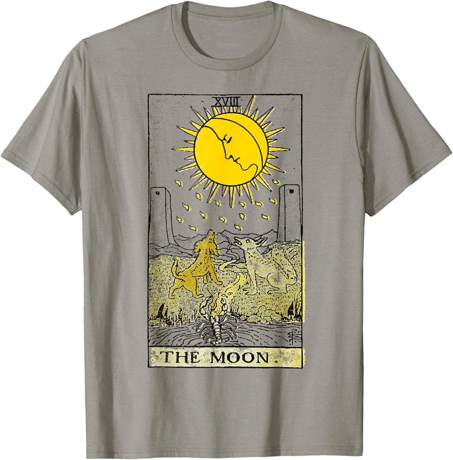 The Moon Tarot Card Vintage T-Shirt - T-Shirt | Sand