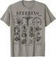 Car Steering Wheel Auto Mechanic Cars Vintage Patent T-Shirt - T-Shirt | Sand