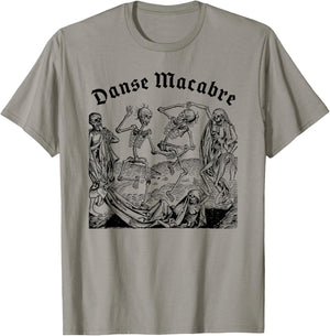Dancing Skeletons Dance of Death, Danse Macabre Medieval T-Shirt - T-Shirt | Sand