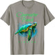 Clearwater Beach Florida Watercolor Sea Turtle T-Shirt - T-Shirt | Sand