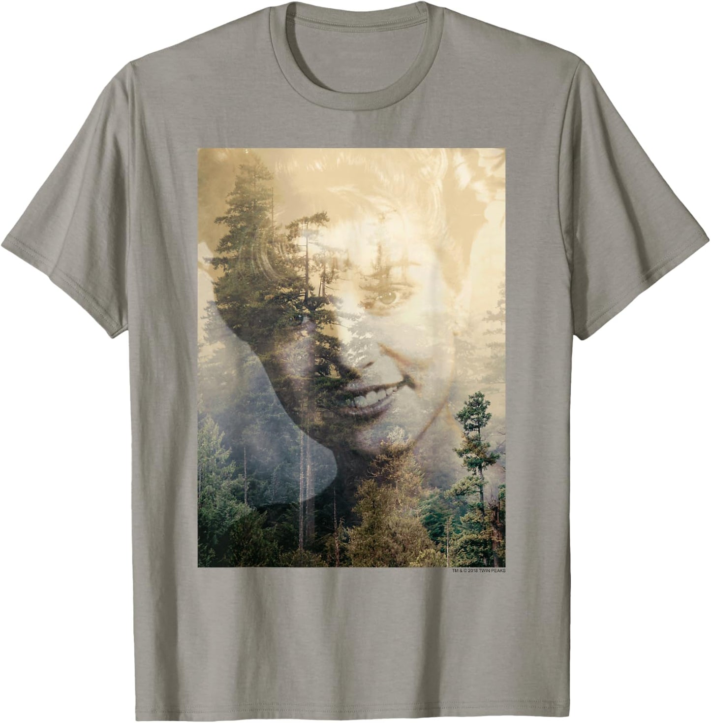 Twin Peaks Laura Double Exposed Forest Photo Graphic T-Shirt - T-Shirt | Sand
