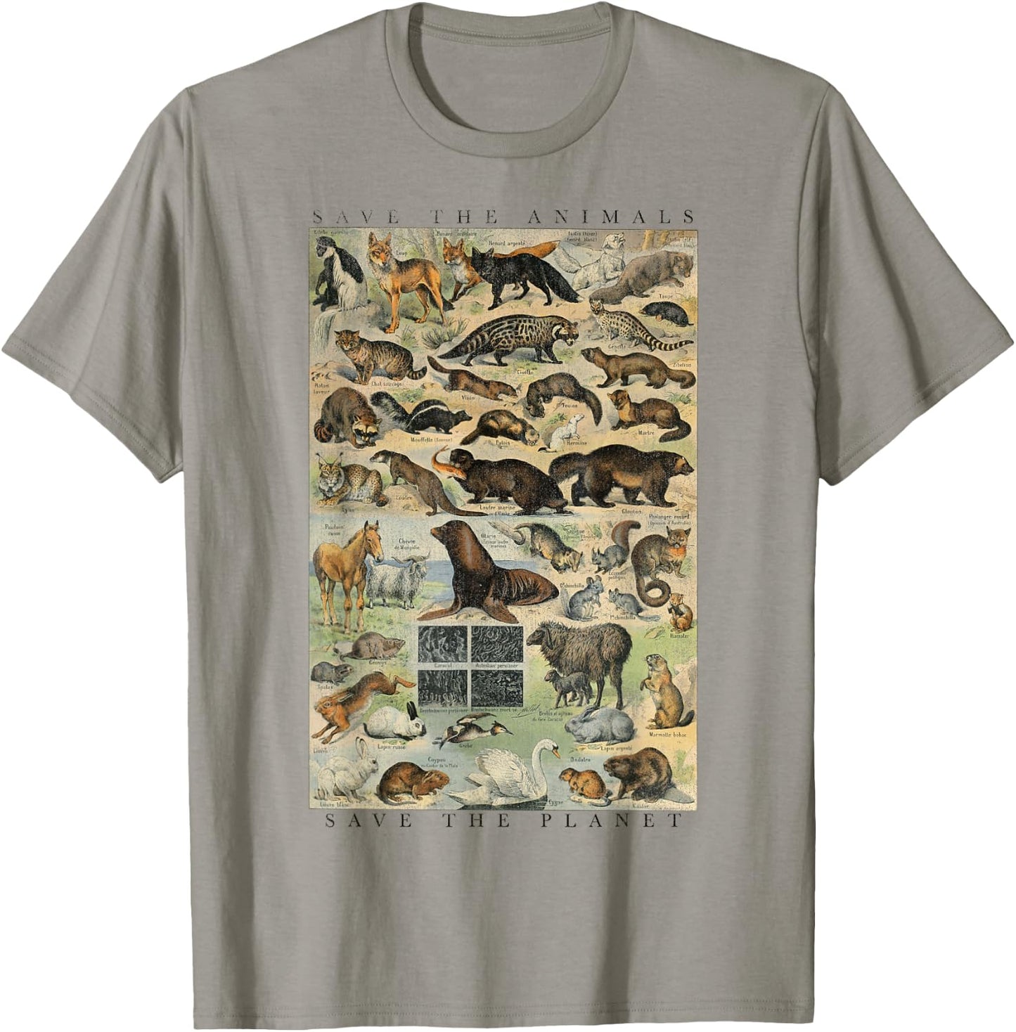 Trendy Save The Animals Save The Planet T-Shirt - T-Shirt | Sand