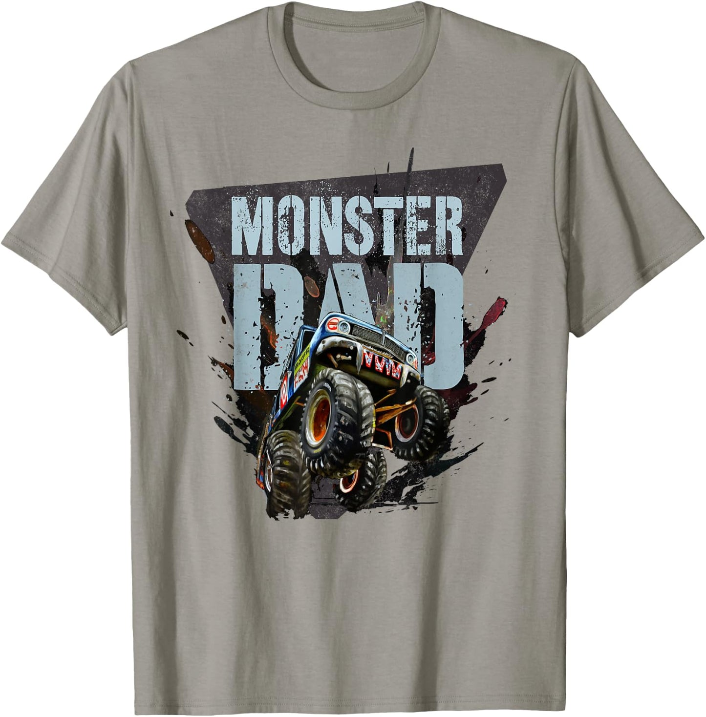Vintage MONSTER Truck DAD Party Daddy of the Birthday Boy T-Shirt - T-Shirt | Sand