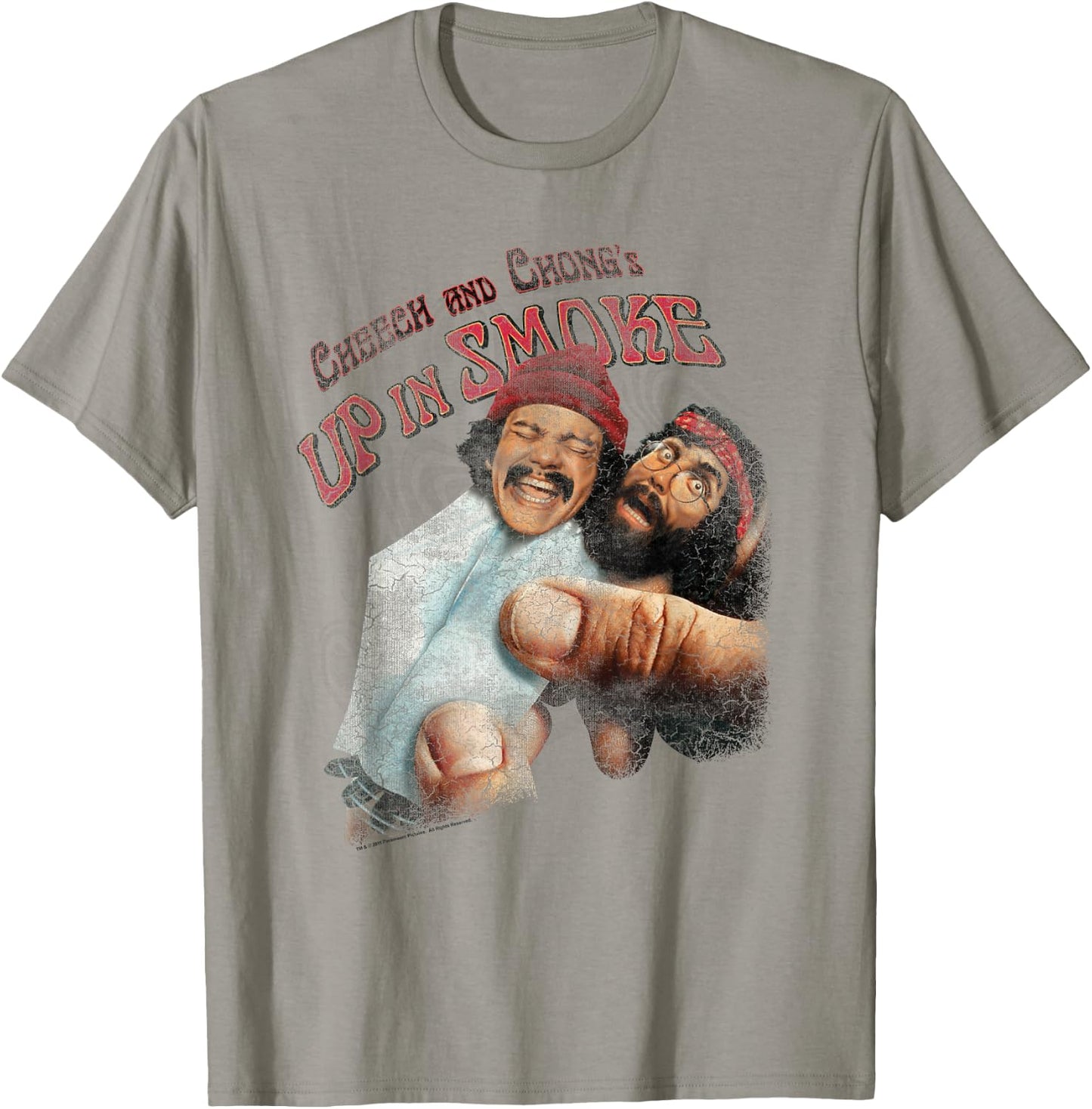 Up in Smoke Cheech and Chong Rolled Up T-Shirt - T-Shirt | Sand